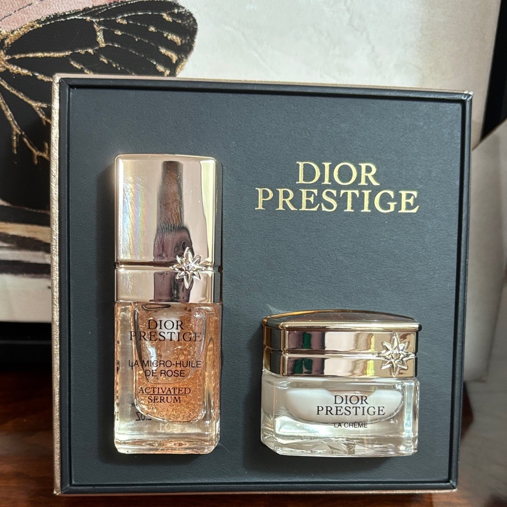 Dior Prestige Skincare Set - Gold and Cream